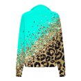 thumbnail image 4 of Mode Chandails à Capuchon pour Femmes 2023 Chandails en Molleton Décontractés Sans Capuche Mode Manches Longues Imprimé Demi-Zip Col à Capuche Blouse 50 % de Réduction Liquidation Costumes Halloween/noël, 4 of 4