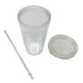 Classic Insulated Double Wall Tumbler Cup with Lid and Straw, Reusable