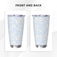 thumbnail image 3 of Daisy Flowers Tumbler 20oz Floral Stainless Steel Vacuum Insulated Tumblers with Lid and Straw Blue Travel Coffee Mug Tea Wine Cups Water Bottle Gifts for Women, 3 of 6