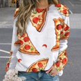 thumbnail image 2 of Fun Pizza Mom Sweatshirt For Women Long Sleeve Pullover, 2 of 7