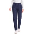 thumbnail image 4 of Fantaslook Pull On Jeans for Women Straight Leg Casual Pants Elastic Waist Denim Pants with Pockets, 4 of 9