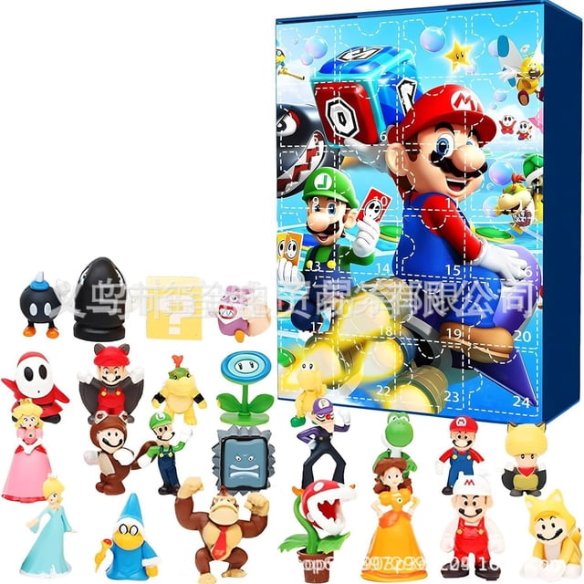 Calendario de Adviento 2024 con el nuevo monstruo de pelo verde Grinh, modelo 3D, calendario festivo, colección de 24 adornos de bolsillo, regalo de juguete
