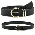 thumbnail image 3 of SENDEFN 2 Pack Women Leather Belts with Pin Buckle Waist Belt for Jeans Pants Dresses, 3 of 5