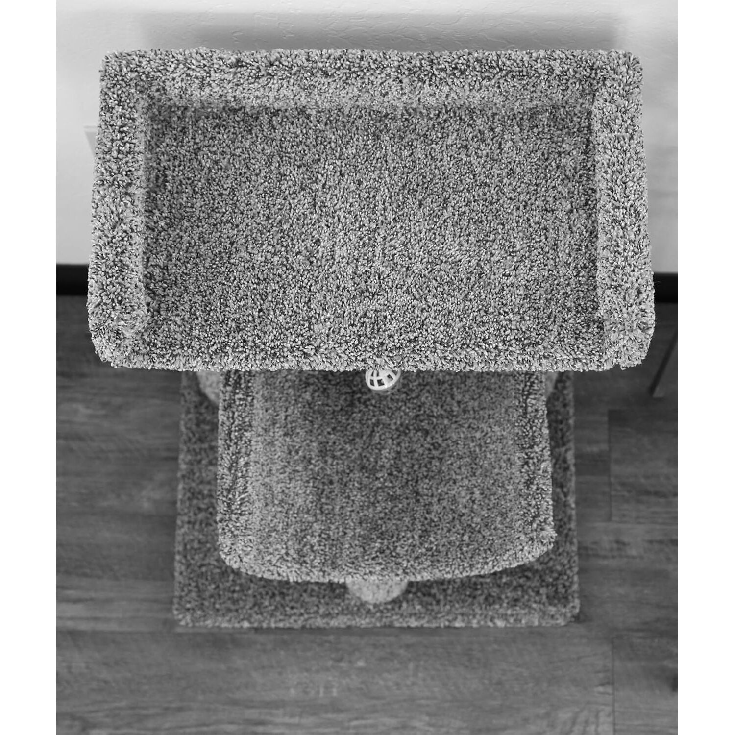 Maykoosh Artisanal Abode Spacious Cat Tree Perch for Large Cats, Durable Carpet Upholstered Cat Play Tower, Sturdy Wood Construction-Color:Dark Gray