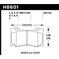 thumbnail image 2 of Hawk 10-11 Infiniti FX50 / 09-10 G37 / 09-10 Nissan 370Z DTC-60 Race Front Brake Pads Fits select: 2014-2015 INFINITI Q50 BASE/PREMIUM/SPORT, 2018 INFINITI Q50 LUXE/SPORT, 2 of 3