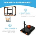 thumbnail image 4 of Best Choice Products Kids Height-Adjustable Basketball Hoop, Portable Game w/ 2 Wheels, Square Backboard - Orange/Black, 4 of 7
