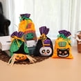 thumbnail image 3 of Inteprter Bolsas de embalaje de Halloween, contenedor de almacenamiento para niños, regalo decorativo, bolsa con cordón, suministros para jardín de Kits de decoración para fiestas Calabaza Inteprter HA070721-01, 3 of 6