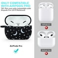 thumbnail image 4 of Silicone Airpods Pro 2nd/1st Generation Case, YOMPLOW Soft Case Cover Flexible for iPod Pro Case Print Cover for Women Girls with Keychain - Moon/Star, 4 of 7