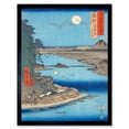 thumbnail image 1 of Lake Biwa, Ishiyama Temple Omi Province Utagawa Hiroshige Japanese Woodblock Framed Wall Art Picture Print 12x16 inch, 1 of 5