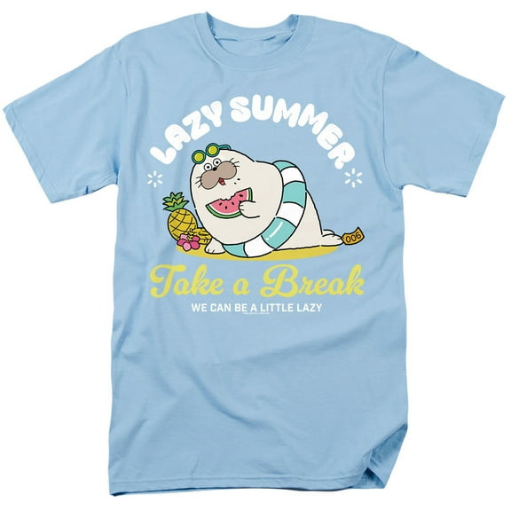 Sealook Take a Break Unisex Adult T Shirt, Light Blue, 3X-Large