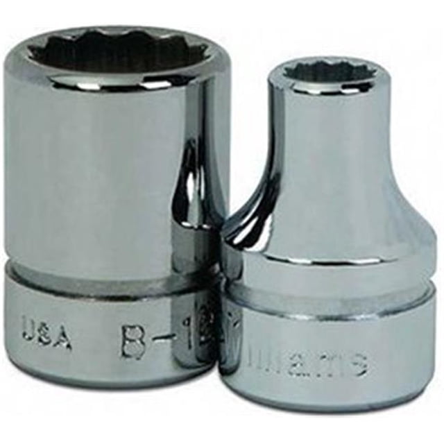 Williams & Snap On BM-1218 18 mm x 0.37 in. Drive 12 Point Shallow Socket