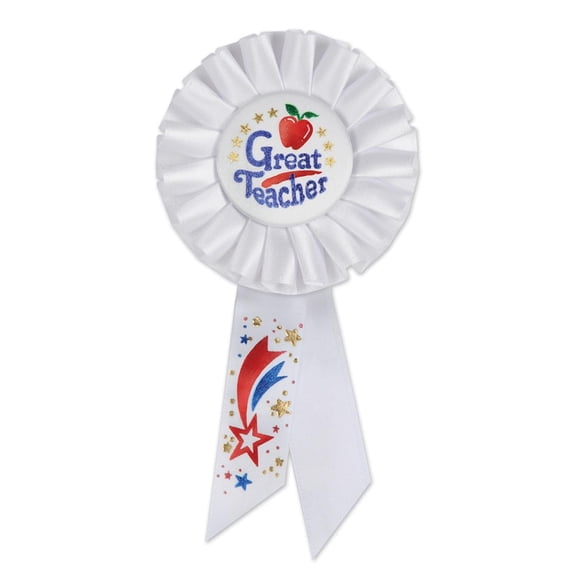 6 Pack Beistle Great Teacher Rosette