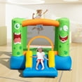 thumbnail image 4 of Topbuy Inflatable Bounce House with Blower Blow Up Jumping Castle with Long Slide 550W Blower Included, 4 of 10