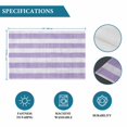 thumbnail image 6 of Purple Striped Placemats Set of 8, Farmhouse Vintage Stripes Placemats for Dining Table, Place Mats for Kitchen Tabletop, Waterproof Wipeable Dining Table Mats Set, 6 of 9