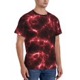 thumbnail image 2 of Bixox Men's Red Line Printed Short Sleeve Skinny Athletic T-Shirt, 2 of 6