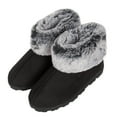 thumbnail image 5 of Jessica Simpson Women's Microsuede Super Soft Bootie Slippers with Indoor Outdoor Sole, 5 of 9