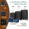 thumbnail image 2 of Set de 3 Maletas Con Organizadores Sun Coast Dubai ABS De 20", 24" y 28" Color Negro, 2 of 7
