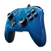 PDP Nintendo Switch Faceoff Camo Wired Pro Controller, Blue, 500-119-NA-D2