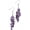 #1-Purple, variant on Natural Tumbled Stones Earrings for Women, Reiki Healing Crystal Long Dangle Hook Eardrop