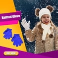 thumbnail image 4 of Qarigey 1 par de guantes para niños, cubierta de dedos de invierno, guante de punto para exteriores guantes y mitones Cielo azul, 4 of 6