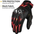 thumbnail image 5 of ILM Motorcycle Motocross Cycling Off-Road Dirt Bike Gloves for Men Women Touchscreen Hard Knuckle ATV MTB Guantes (Red, L), 5 of 7
