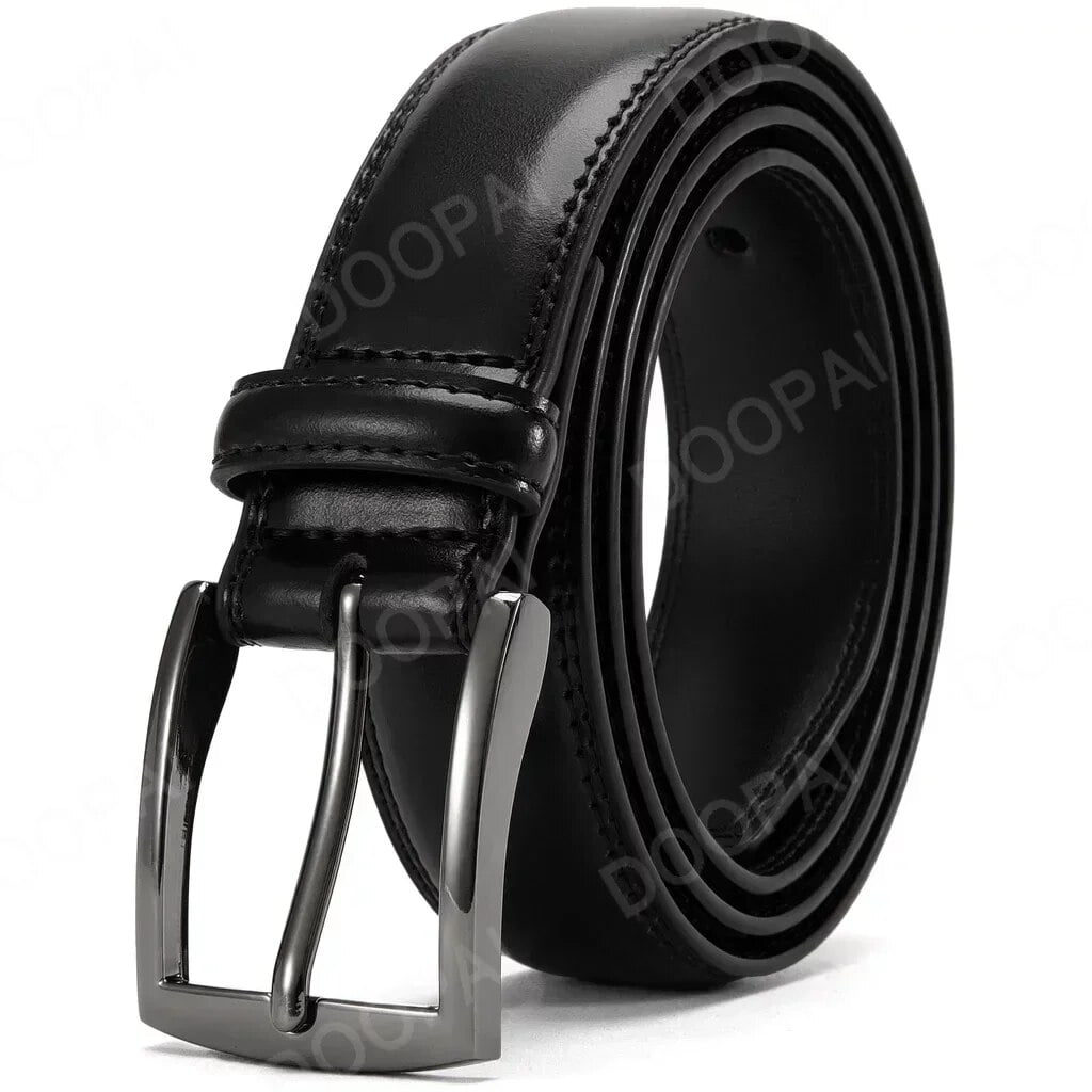 2023 New Men Belts High Quality Genuine Leather LONG Large Pin Buckle Metal Automatic Buckle Male Belts Strap Male 35ZK149 BK 145cm