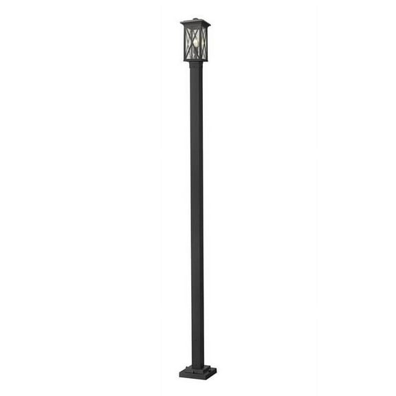 Z Lite 583PHMS-536P-BK 110 in. Brookside 1 Light Black Outdoor Post Mounted Fixture