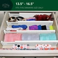 thumbnail image 2 of Royal Craft Wood Bamboo Drawer Dividers - Drawer Cabinet Organizer with Foam Padding, White, 4 Pack, 2 of 8