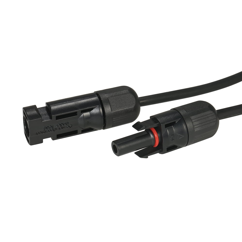 30 Feet Red 10AWG Solar Panel Extension Cable Wire with Female and Male Connector 1 Pair 30 Feet Black