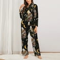 thumbnail image 2 of Pajama Sets for Women 2 Pcs, Owl Strawberry Mushroom Button Down Long Sleeve Sleepwear Lounge PJ Sets, 2 of 6