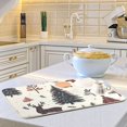 thumbnail image 6 of Yayeee Dish Drying Mat for Kitchen Counter 18"x24" Microfiber Absorbent Pad, Beige Christmas Forest, 6 of 7