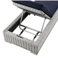thumbnail image 6 of Modway Conway Outdoor Patio Wicker Rattan Chaise Lounge in Light Gray Navy, 6 of 9