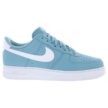 Nike Air Force 1 '07 Leather Unisex Shoes Size 14, Color: Denim Turquoise/White