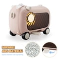 thumbnail image 6 of VLIVE Ride-On Kids Suitcase, Hardshell Carry-On Toddler Luggage with Wheels, Beige White/Pink, 6 of 8