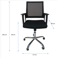 thumbnail image 3 of Silla de Oficina MUNDO IN Silla Ejecutiva Parma Mob-540 Negra, 3 of 5