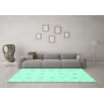 thumbnail image 3 of Ahgly Company Indoor Rectangle Oriental Turquoise Blue Traditional Area Rugs, 4' x 6', 3 of 4