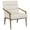 Cream, Gold, variant on Kirra Upholstered Metal Arm Accent Chair Cream