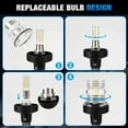 thumbnail image 5 of 12 Inch Stern Light Bimini Top Anchor Light, LED Pontoon Navigation Lights Waterproof IP67, 3 NM Visibility White Fold Down Rear Boat Lights for Jon Boat, Small Boats, Fishing Boats (12~24V), 5 of 8