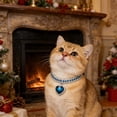 thumbnail image 4 of Aoznliie Dog Rhinestone Cat Collar, Adjustable Bling Crystal Pet Necklace with Heart Pendant for Small Medium Pets Party Wedding, 7.9-11.8 Inches, 4 of 6