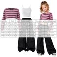 thumbnail image 5 of OJSFQUFP Girls 3‑Piece Dance Outfit Long Sleeve Crop Top Tank Top & Cargo Wide Leg Pants Set for Hop Jazz Dance, 5 of 7