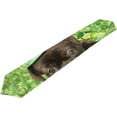 thumbnail image 5 of SKYSONIC Rectangle Saint Patrick Day Puppy On Green Printed Table Runner 13x90in for Wedding Birthday Holiday, 5 of 5
