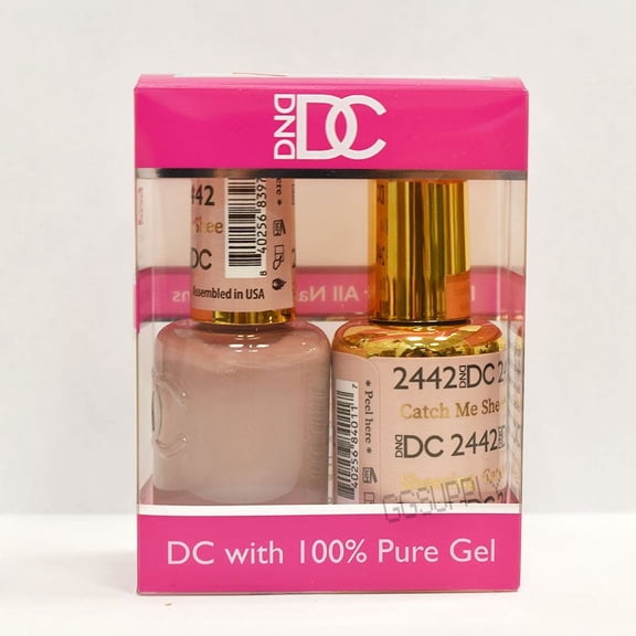 DND DC Duo Soak off Gel & Matching Nail Polish 2442 Catch Me Sheering