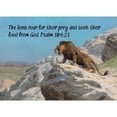 thumbnail image 3 of ArtsyQuotes 14x11 Black Modern Framed Museum Art Print Titled - Bible Verse Quote Psalm 104:21, Jean Leon Gerome - Lion on the Watch, 3 of 5