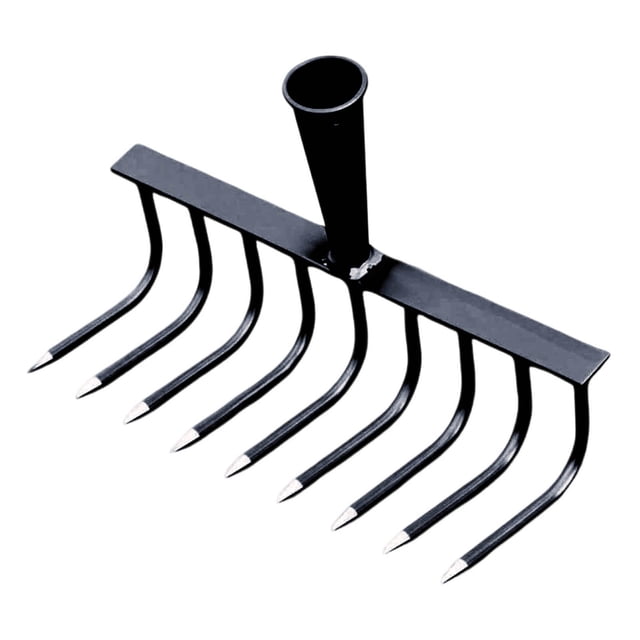 zhangmingg Steel Garden Rake Detachable Hand Weeder Tool for Efficient Yard Farm Gardening and Uprooting Tasks
