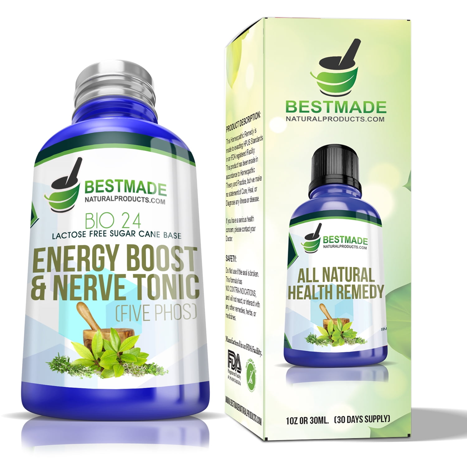 BestMade Natural Products Energy Boost and Nerve Tonic Natural Remedy ...