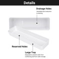 thumbnail image 3 of GREANER Window Boxes Planters, 3PCS 16x3.8 Inch Large Herb Planters with Tray, Indoor Succulent Cactus Flowers Vegetable Plastic Rectangle, 3 of 7