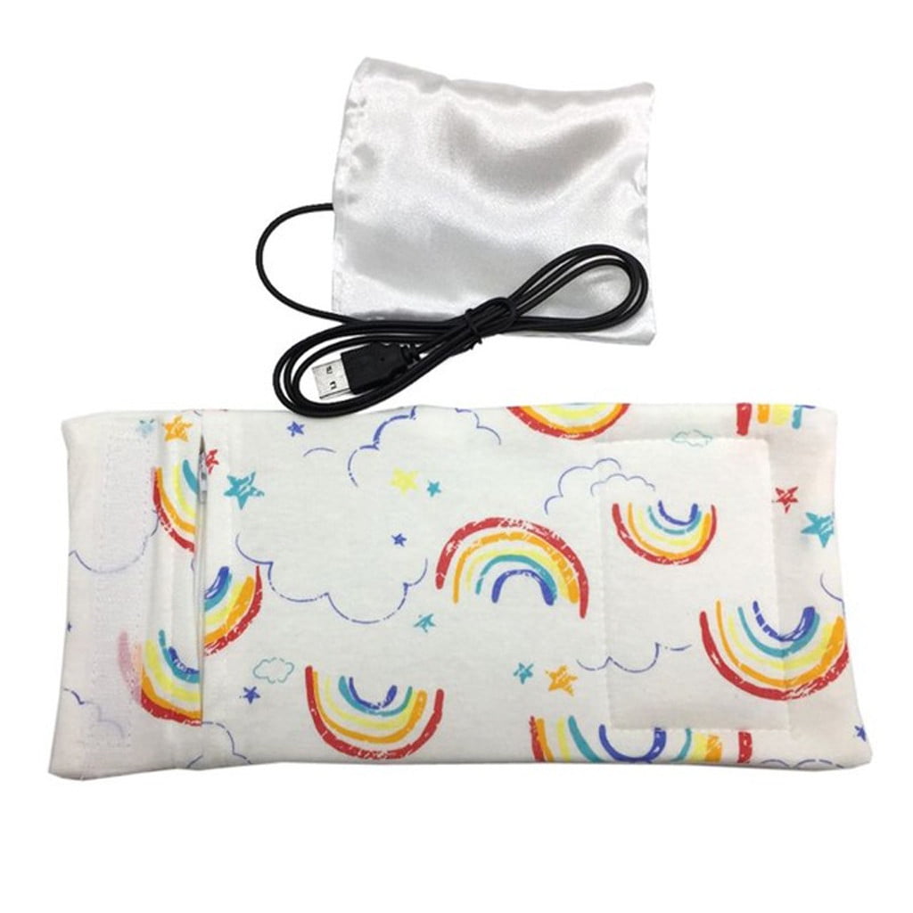 Travel Stroller USB Milk Water Insulated Cotton Bag Baby Nursing Bottle Heater 