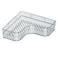 thumbnail image 4 of Estante flotante de pared Caddy Esquina Baño Estante de pared Organizador Estantes de Soportes sin taladro Soporte para lociones Perfumes Acondicionador Claro 26,5 cm x 26,5 cm x 7 cm Magideal Estante flotante de pared, 4 of 7