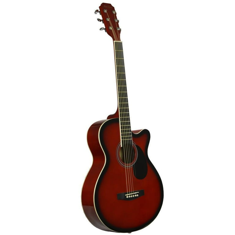 Main Street Guitars 6 Strings Acoustic Guitar, Red 12 oz, 38 Main Street Guitars 6 Strings Acoustic Guitar, Red 12 oz, 38
