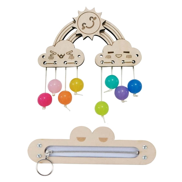 Niño ocupado tablero parte ocupado tablero accesorios actividad juguete para en edad preescolar Nubes y Cremallera Zulema Tablero ocupado Montessori